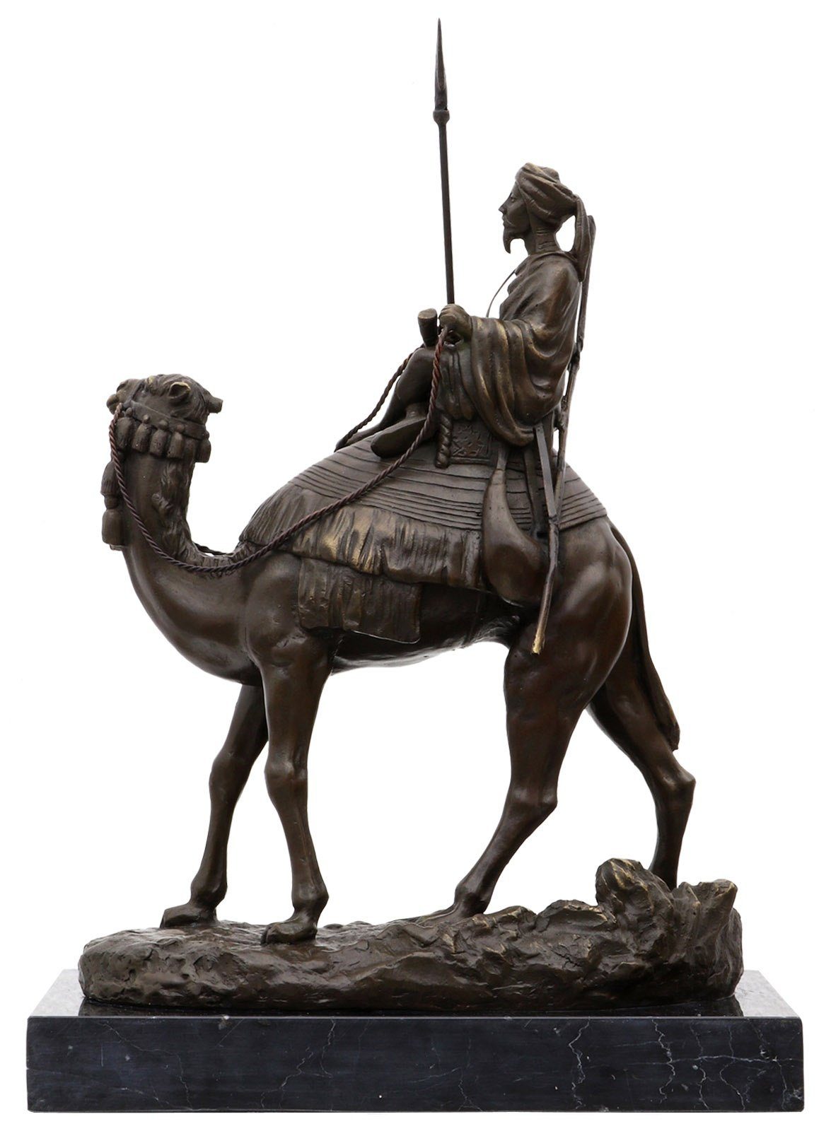 Aubaho Skulptur Beduine Figur Kamel dr Dromedar Bronze sculpture Orient Bronzeskulptur