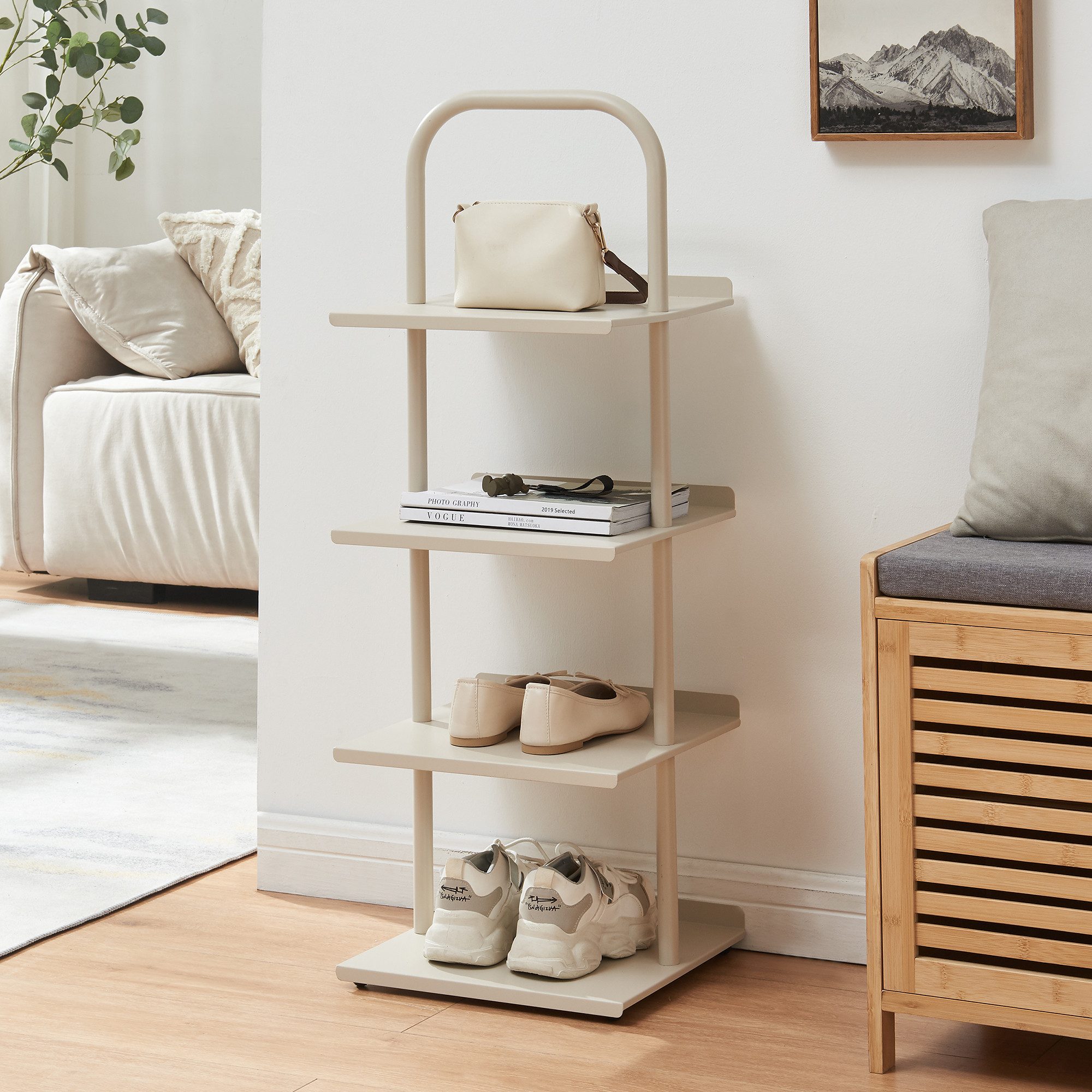 en.casa Schuhregal, »Poytya« mit 4 Ebenen günstig online kaufen