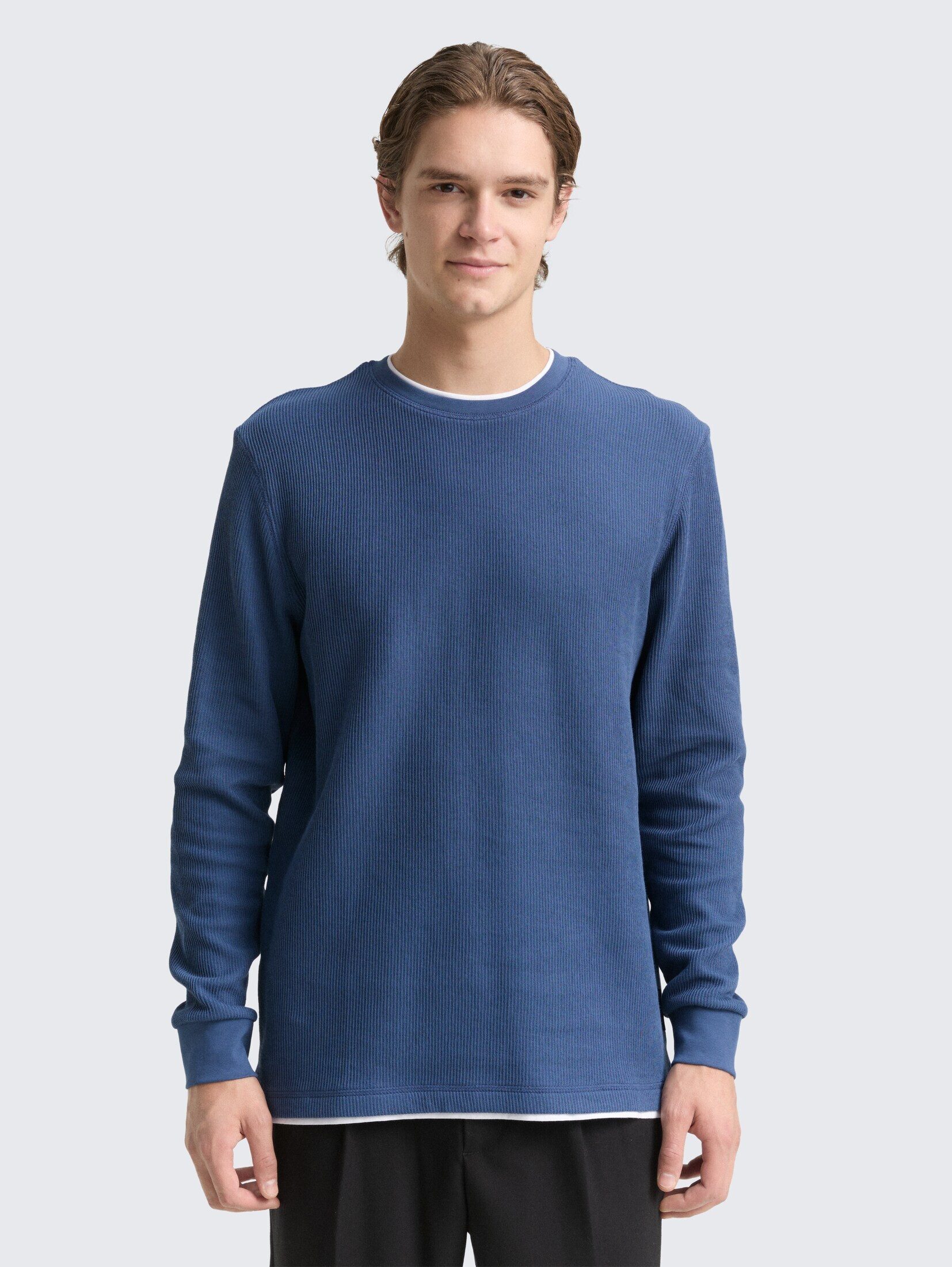 TOM TAILOR Denim Langarmshirt T-Shirt Langarmshirt im 2-in-1-Look