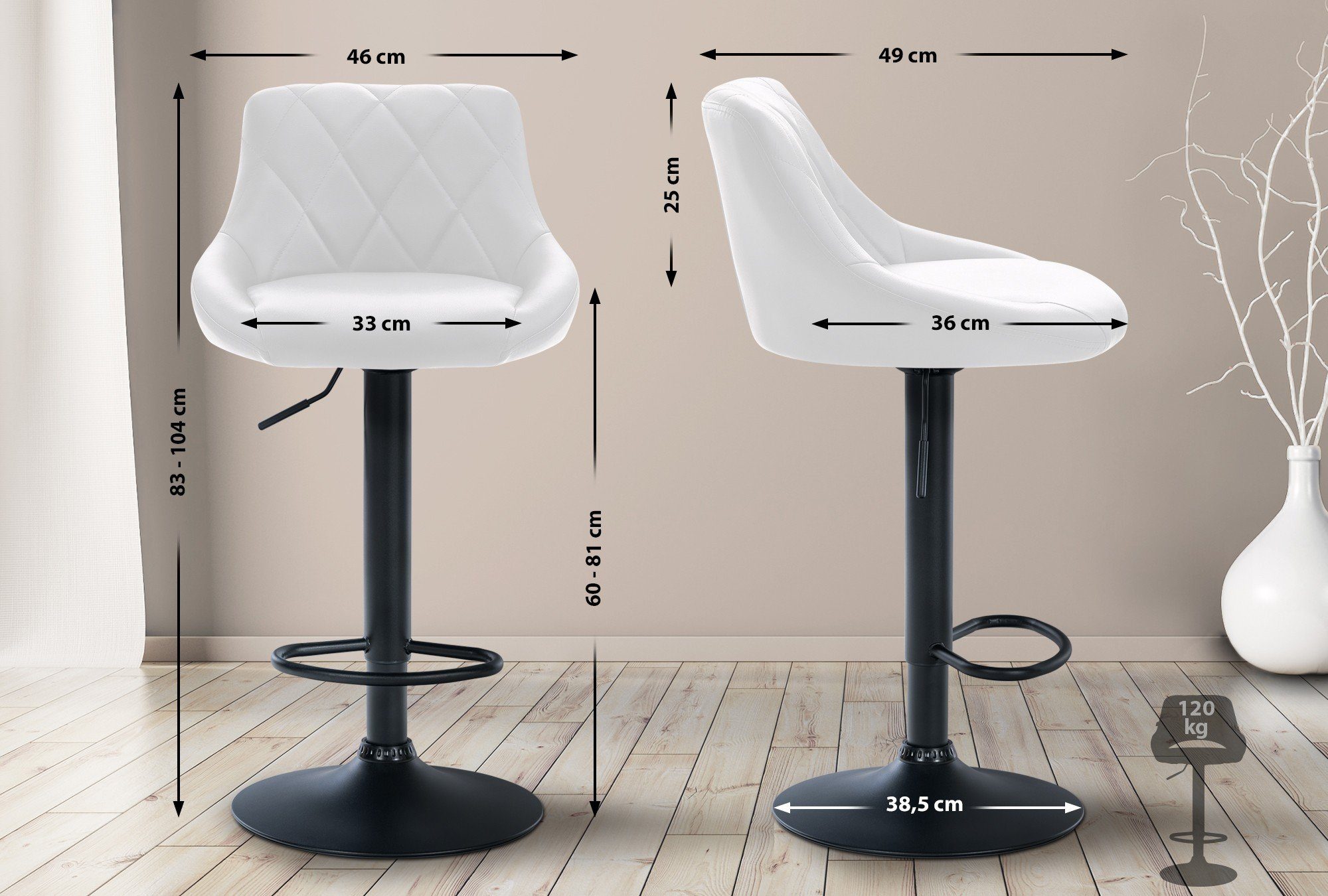 CLP Barhocker Lazio Kunstleder, höhenverstellbar und günstig online kaufen