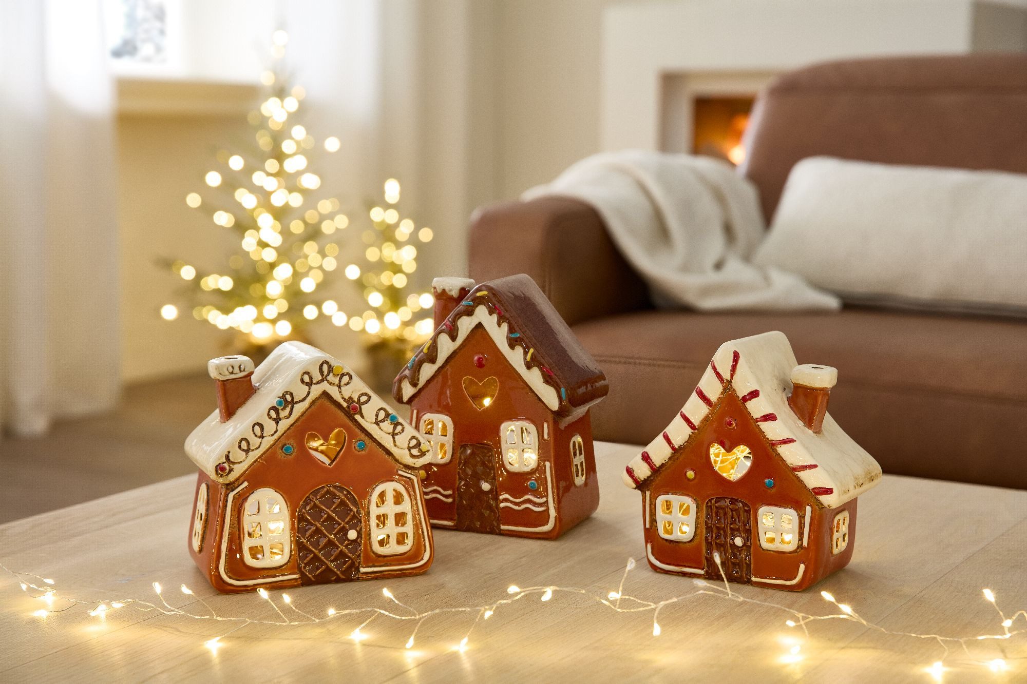 formano Windlicht Häuser, Farbe: Braun, Motiv: Haus günstig online kaufen