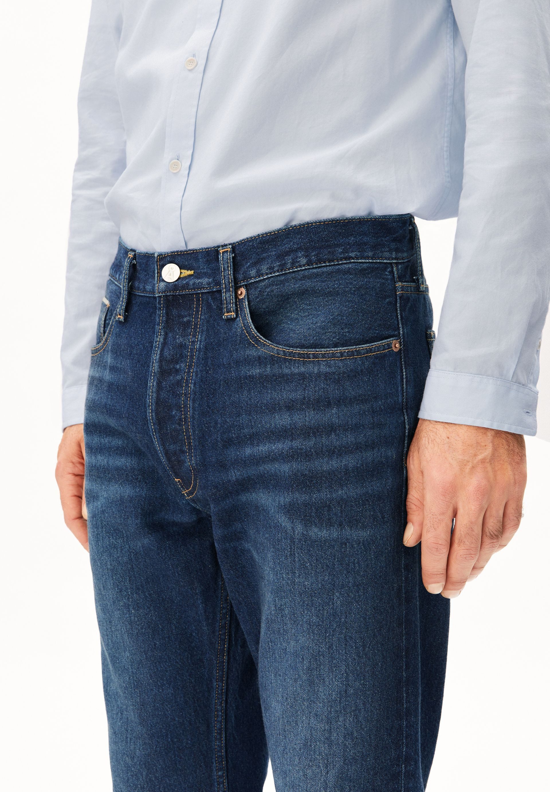 Armedangels Straight-Jeans MAADOX SELVEDGE Jeans aus 100% Bio-Baumwolle (Non-Stretch, Regular Fit) Mid waist