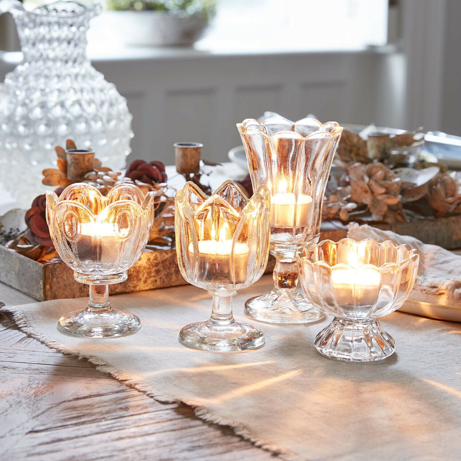 Mirabeau Windlicht Windlicht 4er Set Amisette klar (4er Set, 4er Set) günstig online kaufen