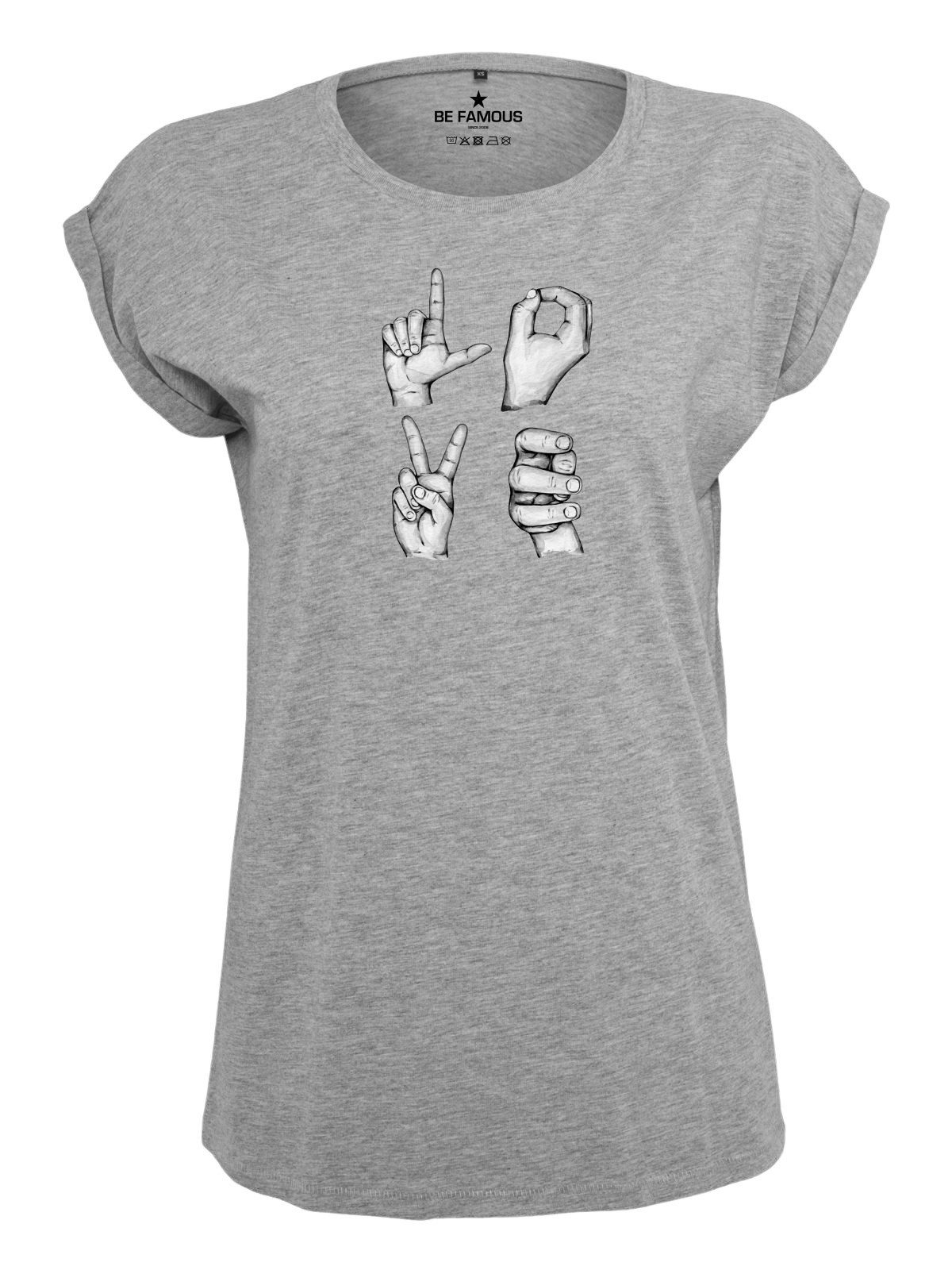 Be Famous Print-Shirt Classic Roll Up günstig online kaufen