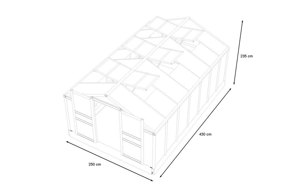 OUTFLEXX Gewächshaus silberfarben | Rab...