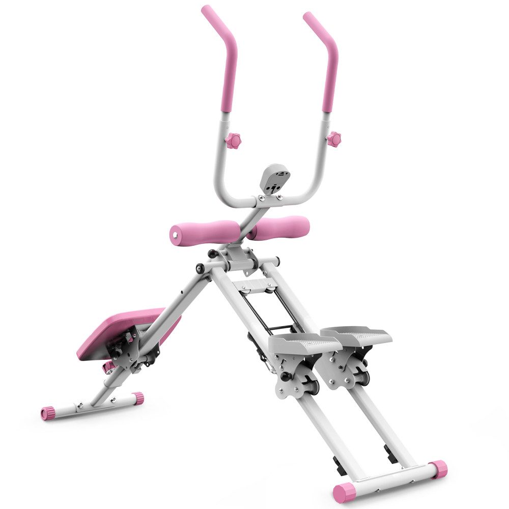 BBG Bauchtrainer 2-in-1 Treppenstepper Bauchtrainer für Zuhause, faltbares Ganzkörper-Trainingsgerät aus Stahl Q235 für Home Gym