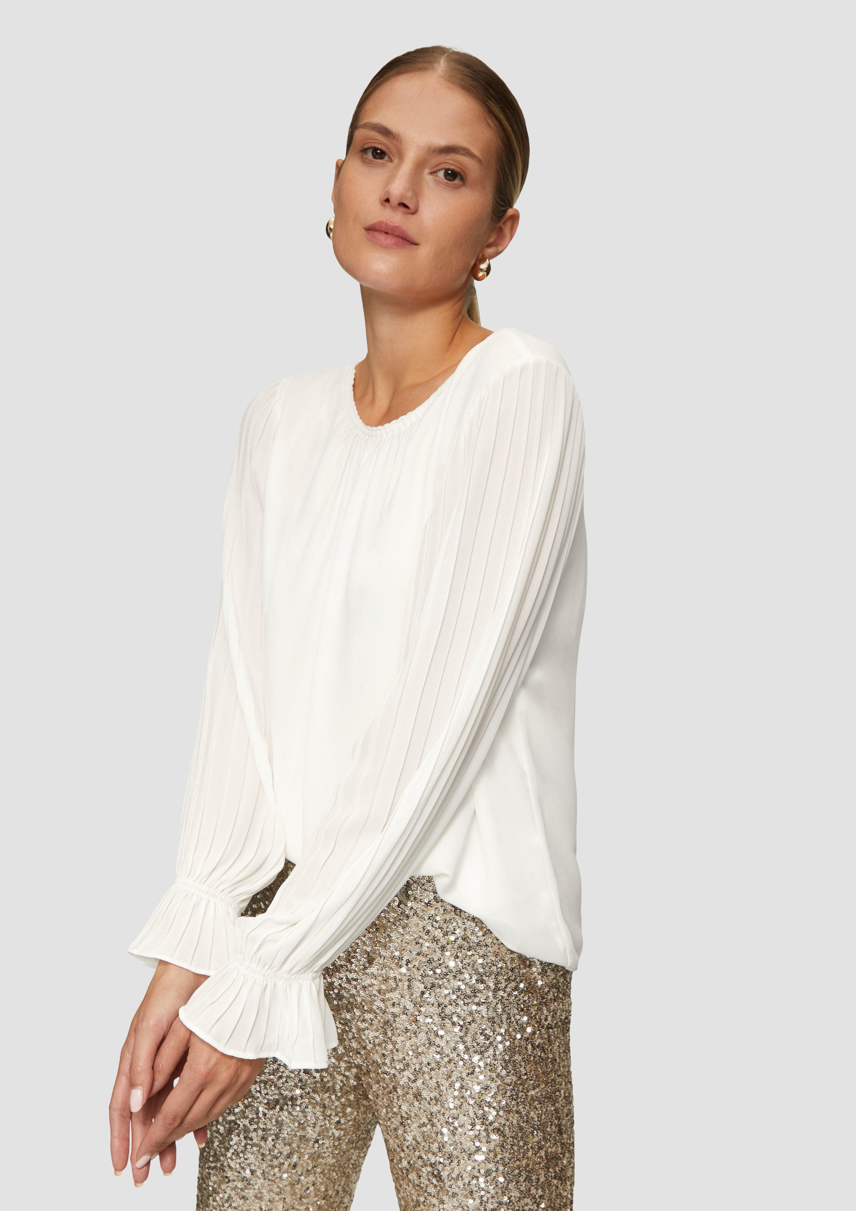 s.Oliver BLACK LABEL Langarmbluse Viskosebluse mit günstig online kaufen