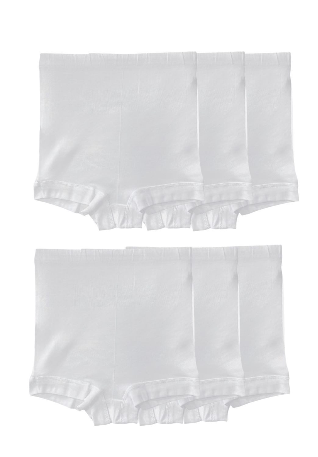 Toker Collection® Pagenslip Damen Pagenslip 6 Stück einPreis, 100% BAumwolle (Sparset, 6 Stück Packung) mit eingenähtem Schlitz zum Gummiband wechseln