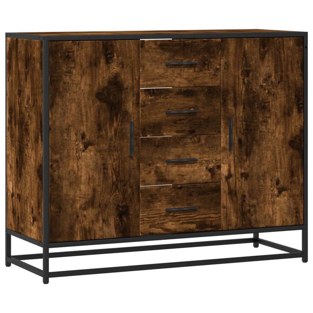 vidaXL Sideboard Sideboard Räuchereiche 92x35x76 cm Holzwerkstoff (1 St) günstig online kaufen