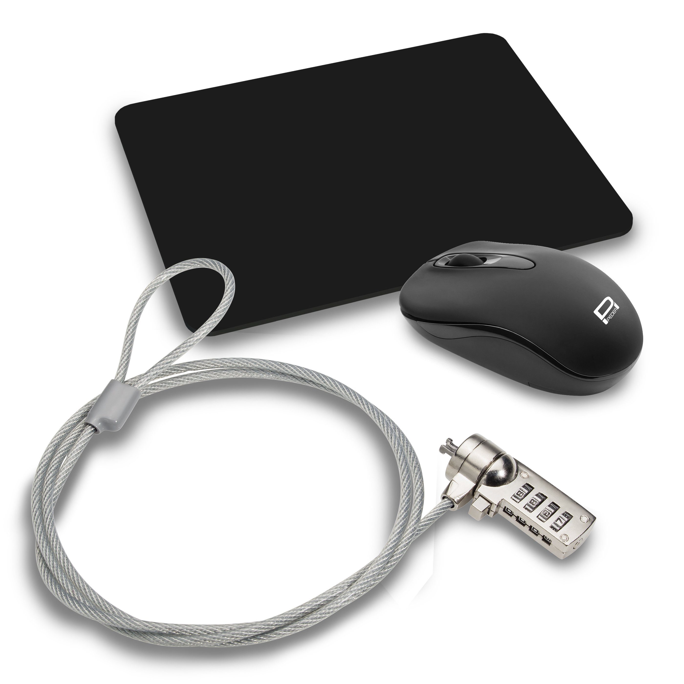 PEDEA Laptoptasche 4-teiliges Laptop Starterset Trendline, Tasche + Schloss + Maus + Mauspad