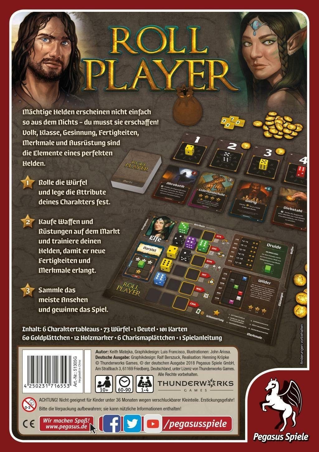 Pegasus Spiele Spiel, Roll (deutsche Player Ausgabe)