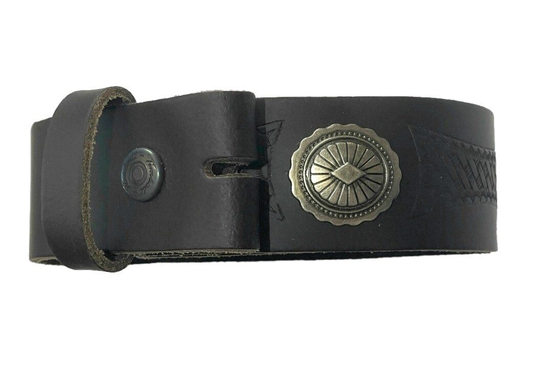 Westernlifestyle Ledergürtel Brauner gemusterter Westerngürtel Wechselgürte günstig online kaufen