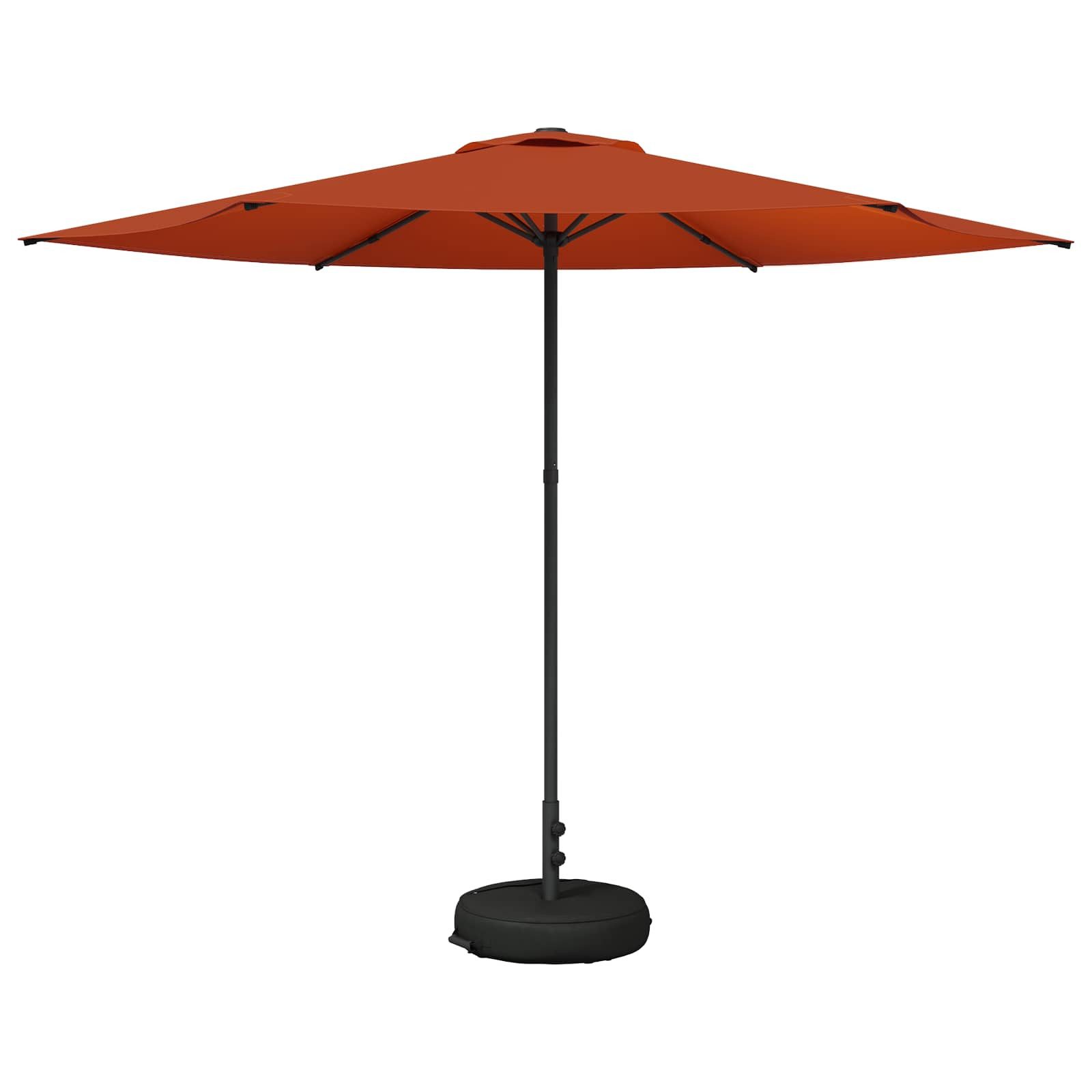 Sonnenschirm Garten-Schirm mit Fuß 300 x 300 cm Polyester Rechtwinklig