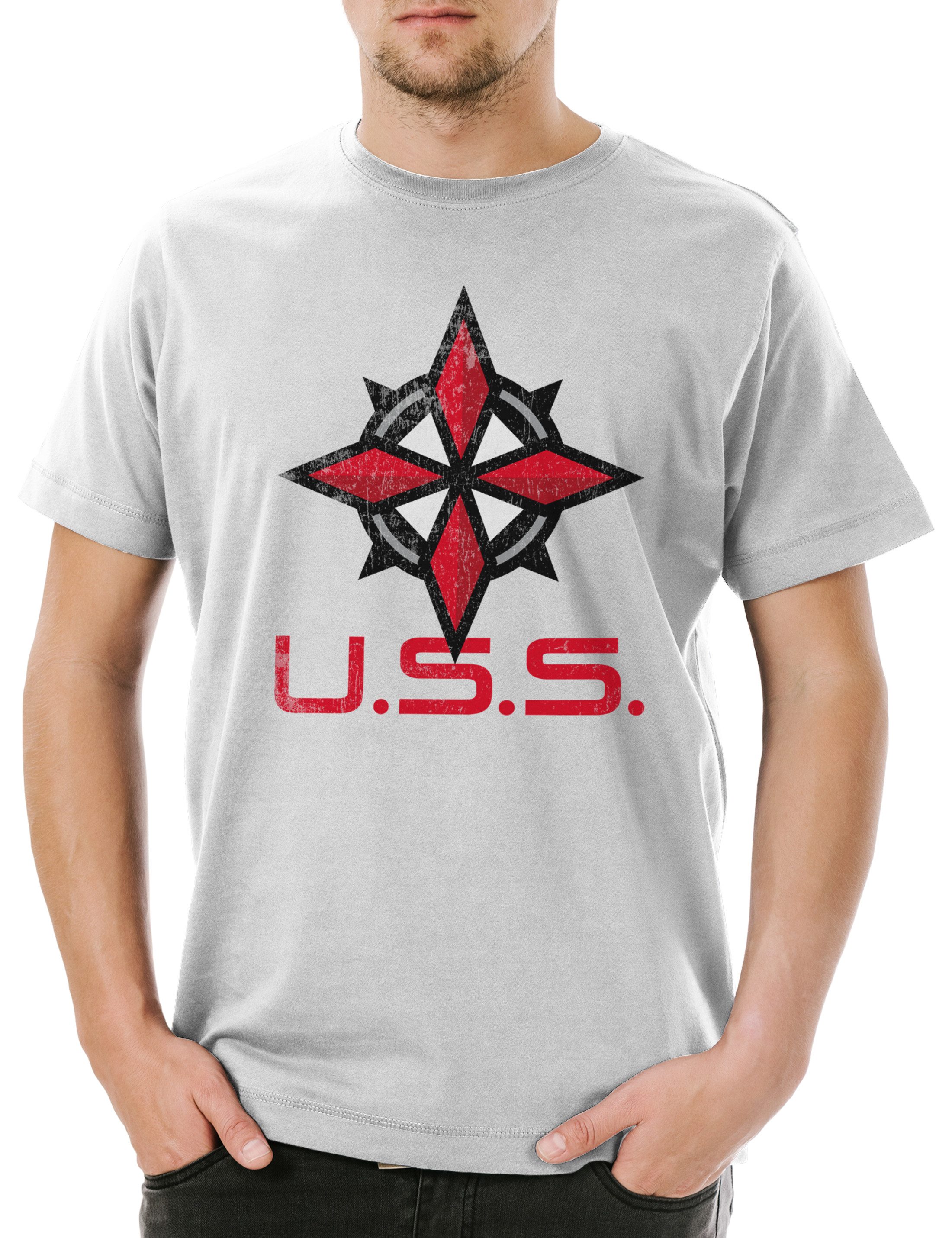 Print-Shirt Umbrella Security Service Logo Herren T-Shirt Resident Horror Symbol