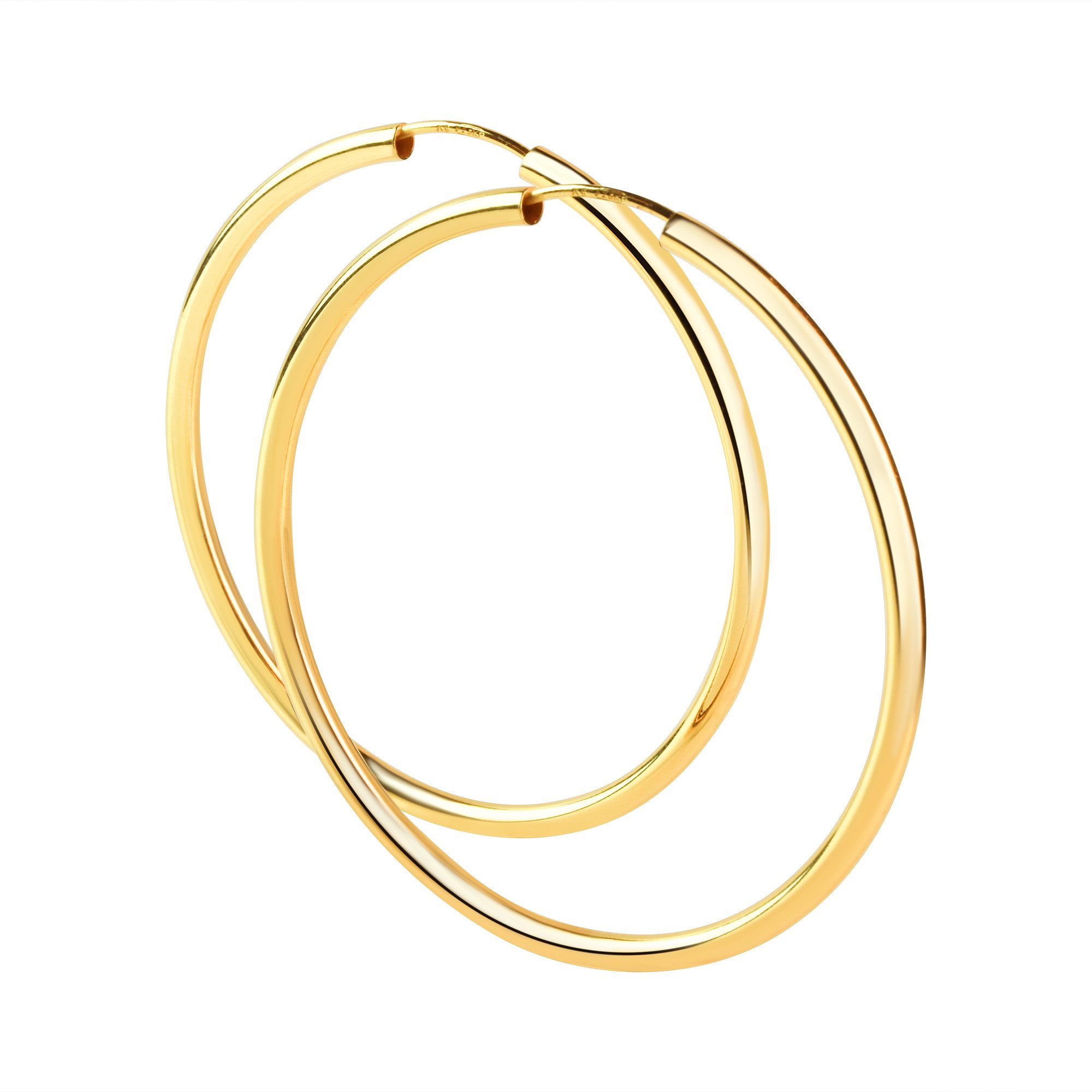 Vivance Paar Creolen 925/- Sterling Silber vergoldet 60mm
