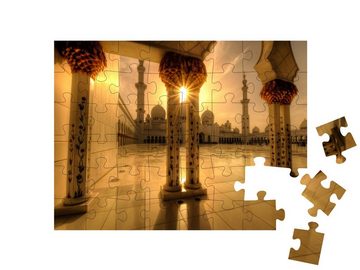 puzzleYOU Puzzle Sheikh Zayed Grand Moschee in Abu Dhabi, 48 Puzzleteile, puzzleYOU-Kollektionen Arabien