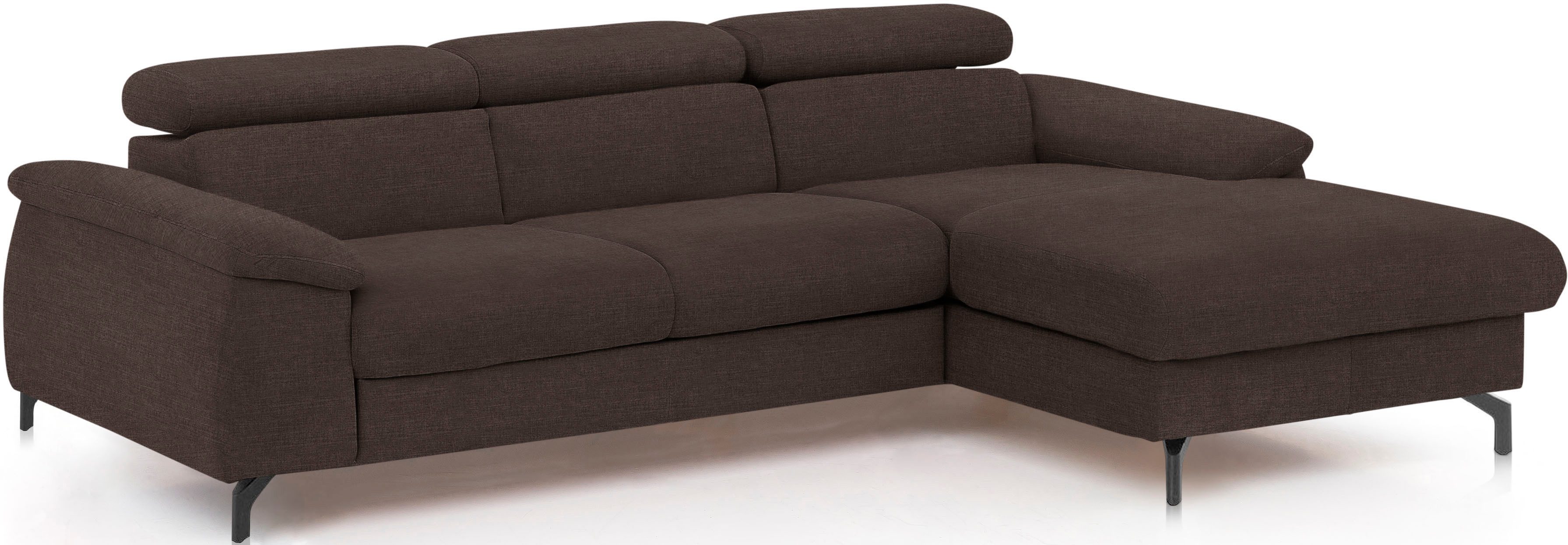 COTTA Ecksofa Kitty L-Form, B: 242 cm, mit Kopfteilverstellung, optional Schlaffunktion & Bettkasten