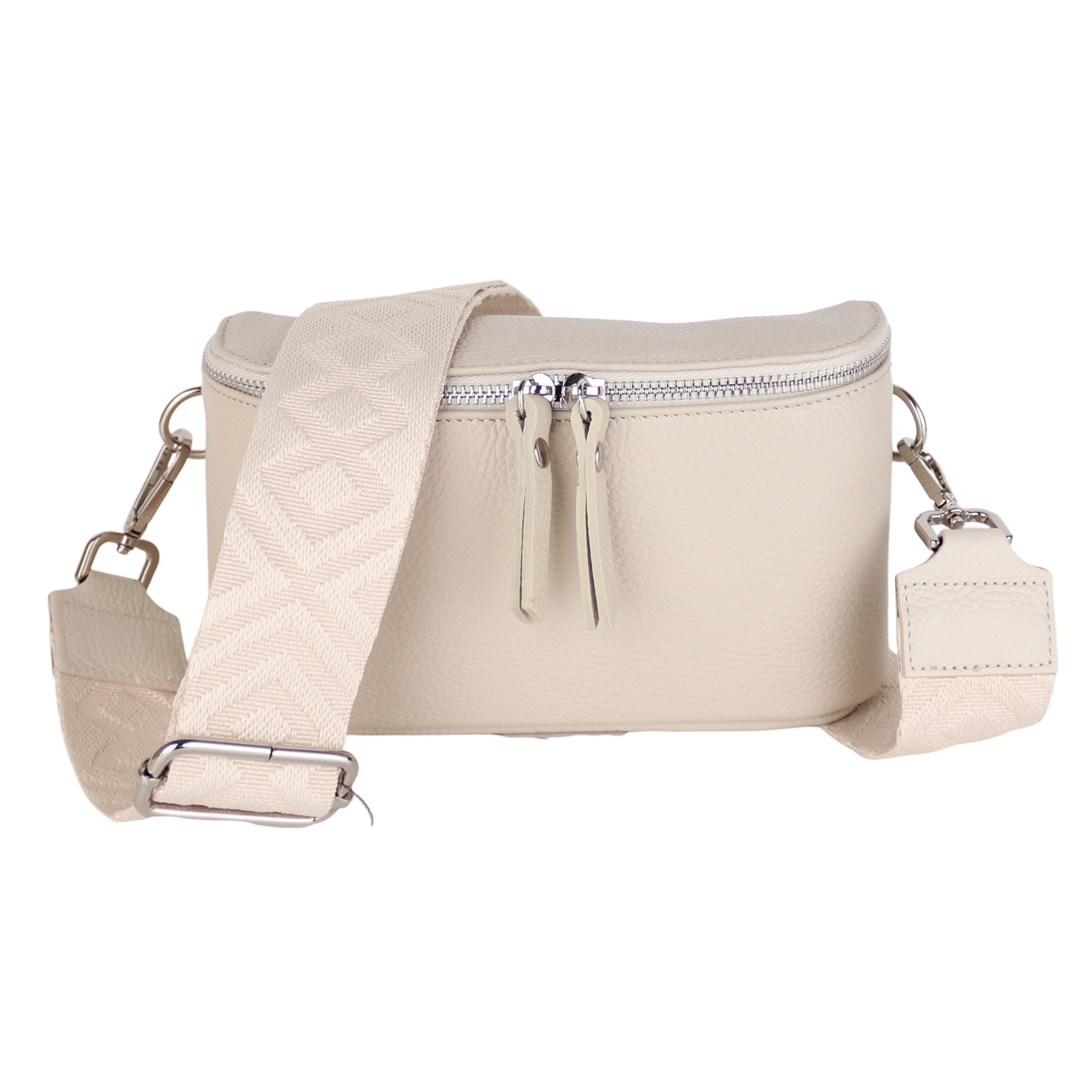 Bauchtasche Damen, Echtleder, Made in Italy, Umhängetasche, Brusttasche