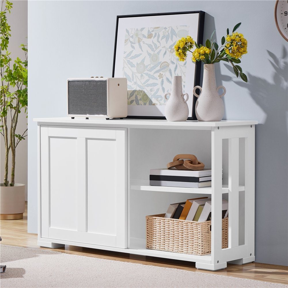 Yaheetech Kommode, Sideboard mit Stauraum und Schiebetüren