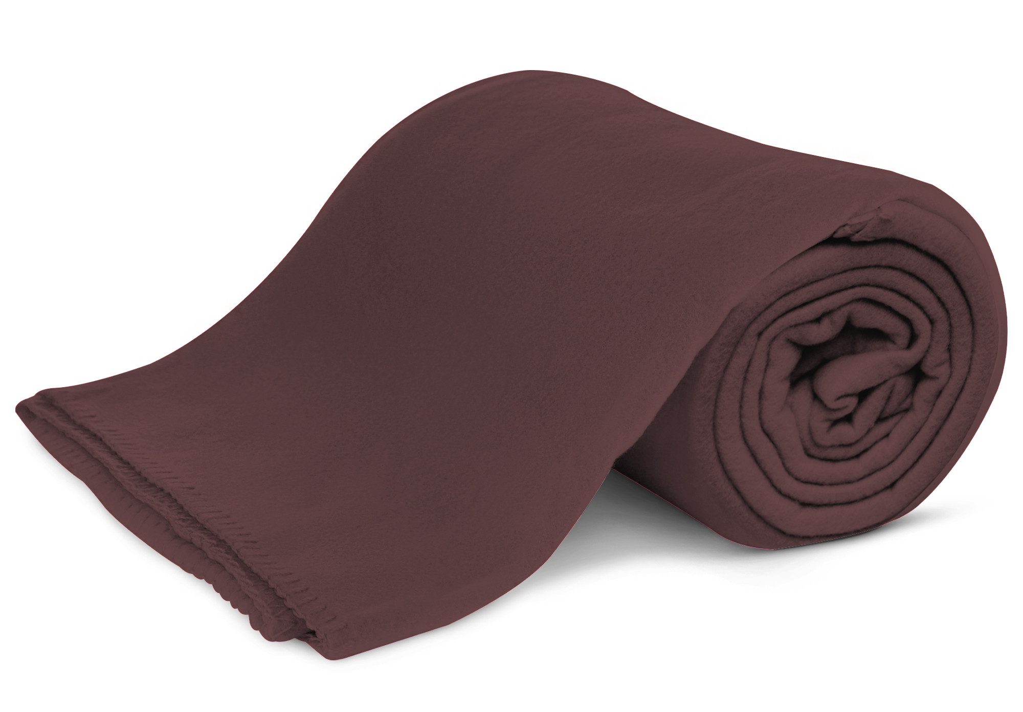 Wohndecke Polar-Fleece mit Antipilling, ca. 420g, 130x160 cm, KiGATEX, Ziersticheinfassung
