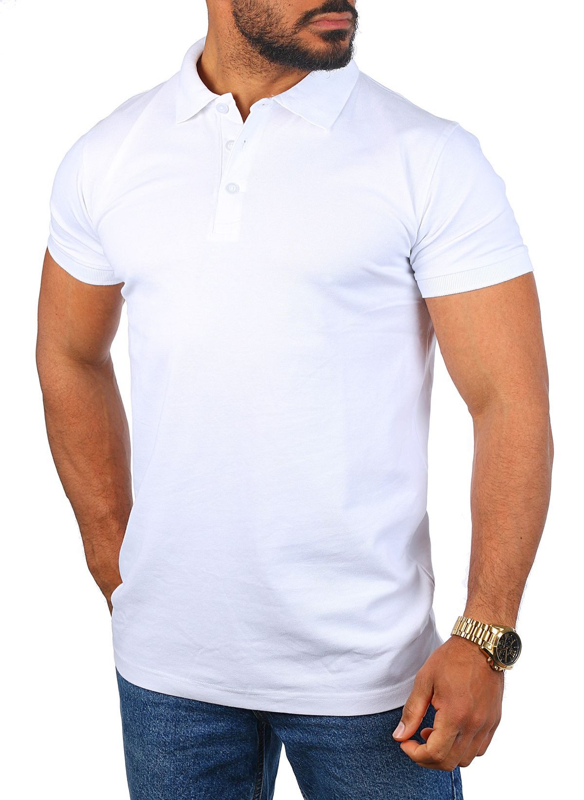 Young & Rich Poloshirt Herren Uni 1002 Größe S bis 9XL! unifarben regular fit