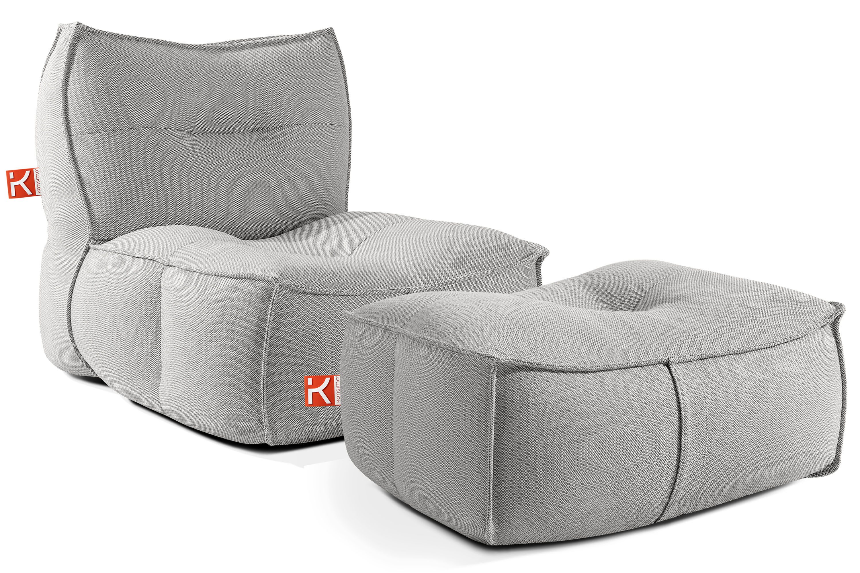 KONSIMO® Gartenlounge-Set LOVIA Gartensessel mit Hocker, günstig online kaufen