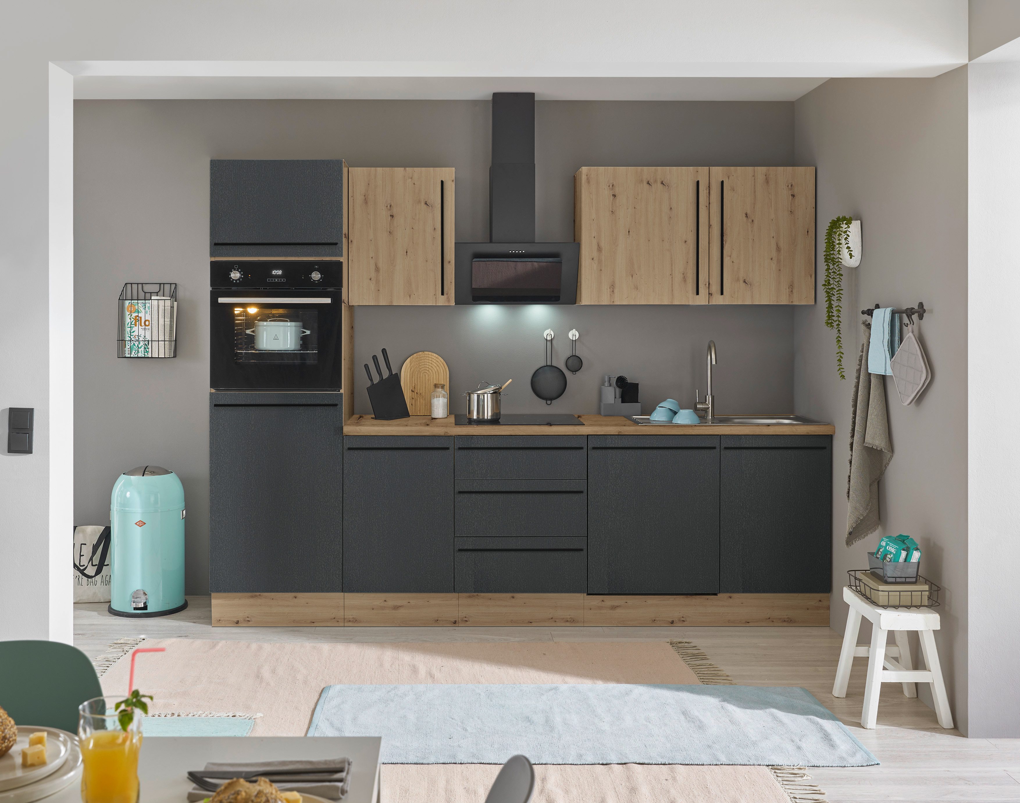 KOCHSTATION Küchenzeile Florida, Breite 280 cm, wahlweise mit E-Geräten,Sof günstig online kaufen