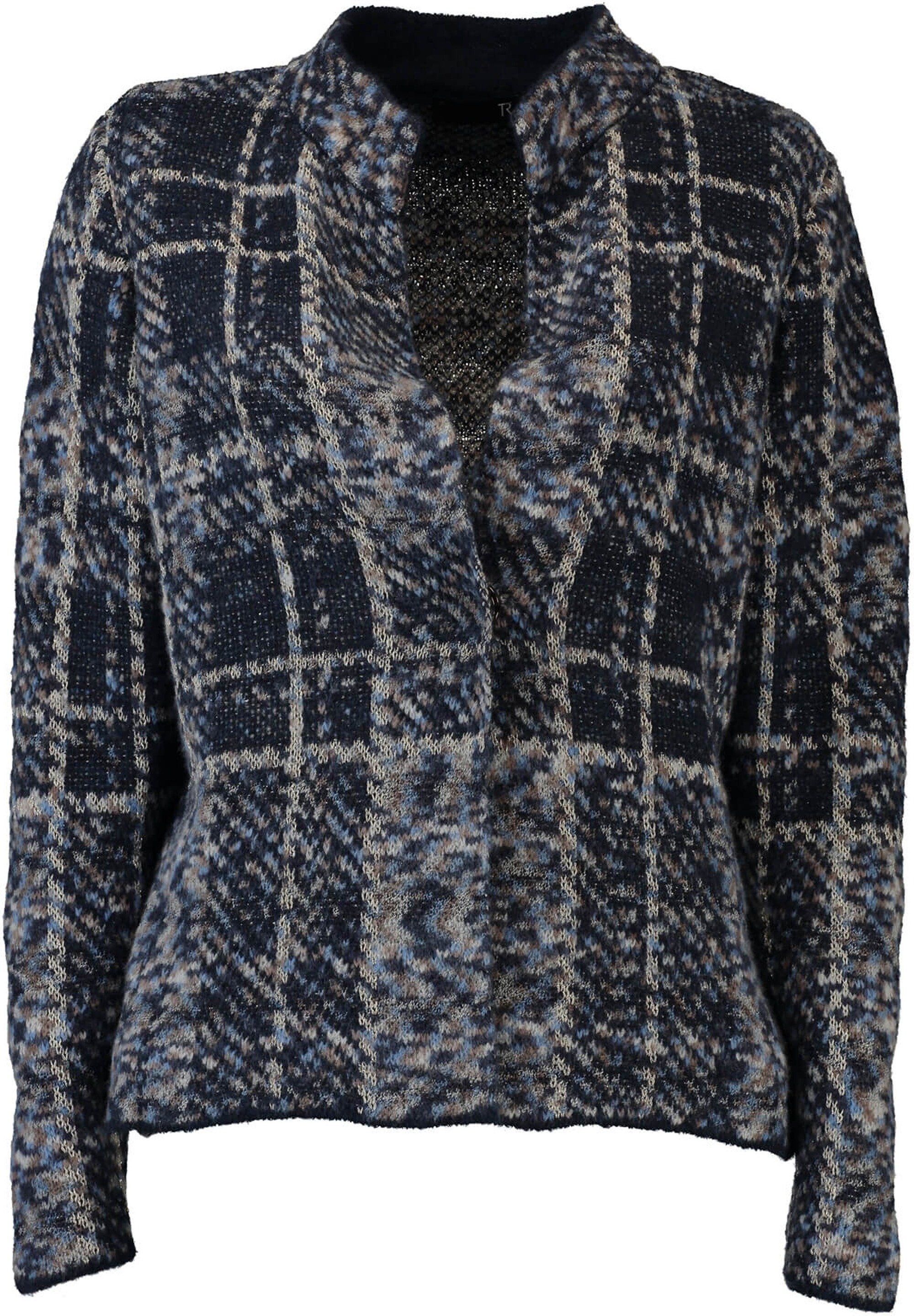 Rabe Strickjacke RABE Wollmix-Strickjacke blau