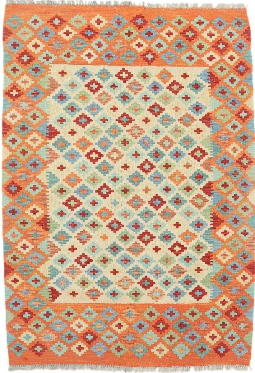 Orientteppich Kelim Afghan 126x179 Handgewebter Orientteppich, Nain Trading, rechteckig, Höhe: 3 mm