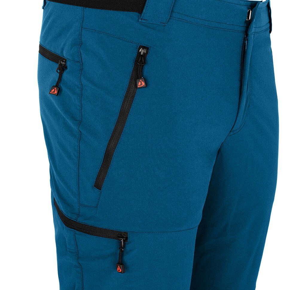 Bergson Zip-off-Hose Wanderhose, leicht, strapazierfähig, blau Herren Zipp-Off (slim) COMFORT ARRESÖ Normalgrößen, Saphir