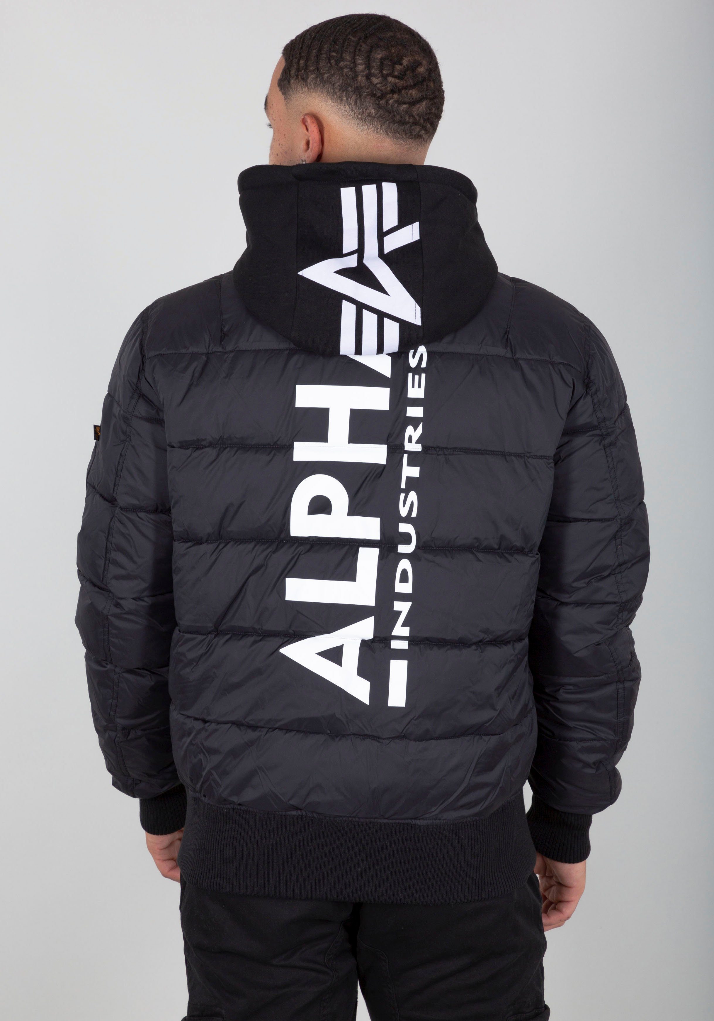 Alpha Industries Back Print black Steppjacke ZH MA-1