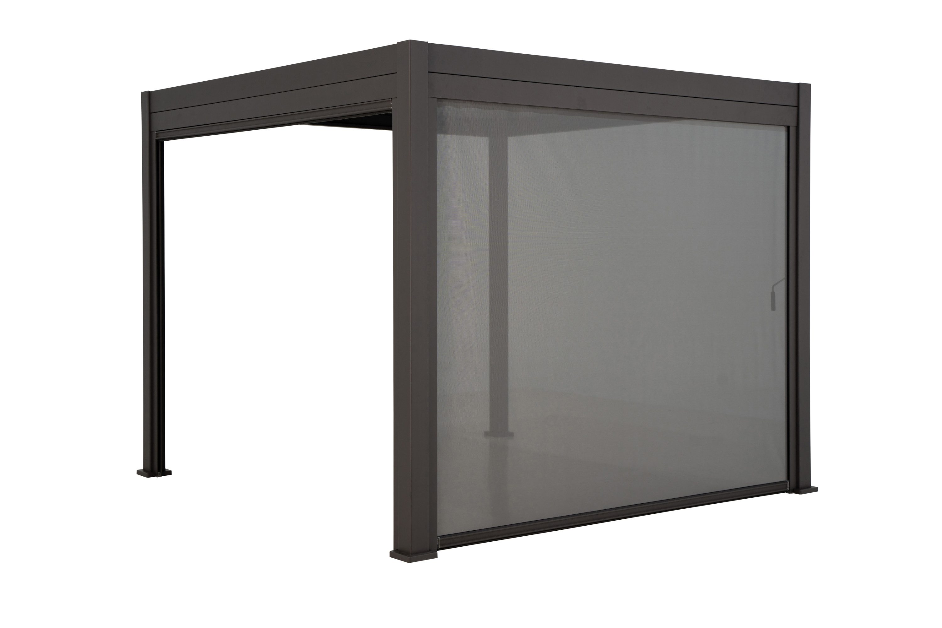 Leco Pergola Rollo zur Lamellenpergola DELUXE 4x3m, (1-tlg), Aluminiumprofile pulverbeschichtet und Kunststoffgewebe, anthrazit