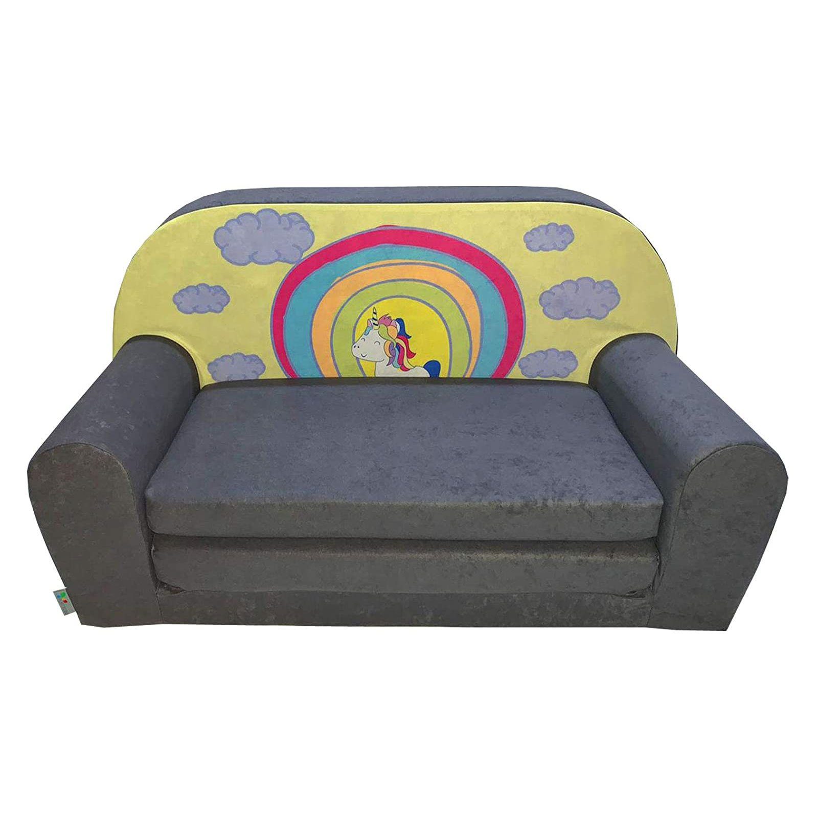 FORTISLINE Kindersitzgruppe Kindersofa "MINI" Kindercouch zum Aufklappen W386