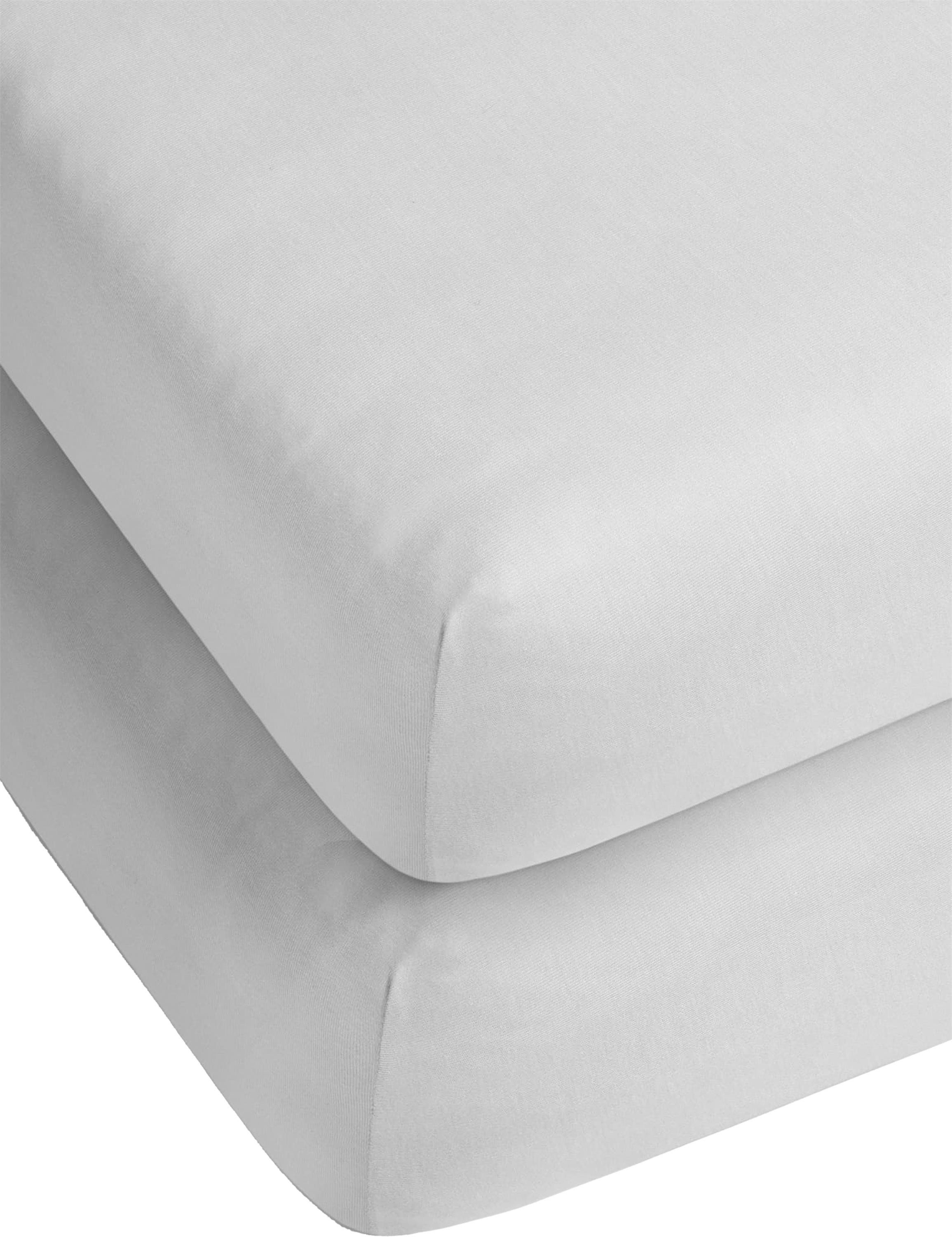 Bambus Spannbettlako 4-Jahreszeiten – Weich, Atmungsaktiv, Größe 140-160 X 200 X 30 Cm, Weiß