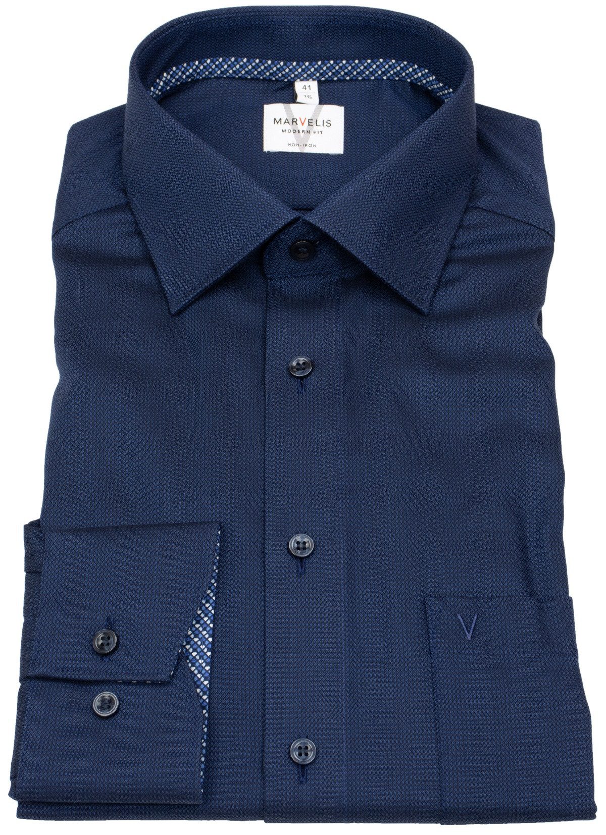 MARVELIS Businesshemd Modern Fit leicht tailliert günstig online kaufen