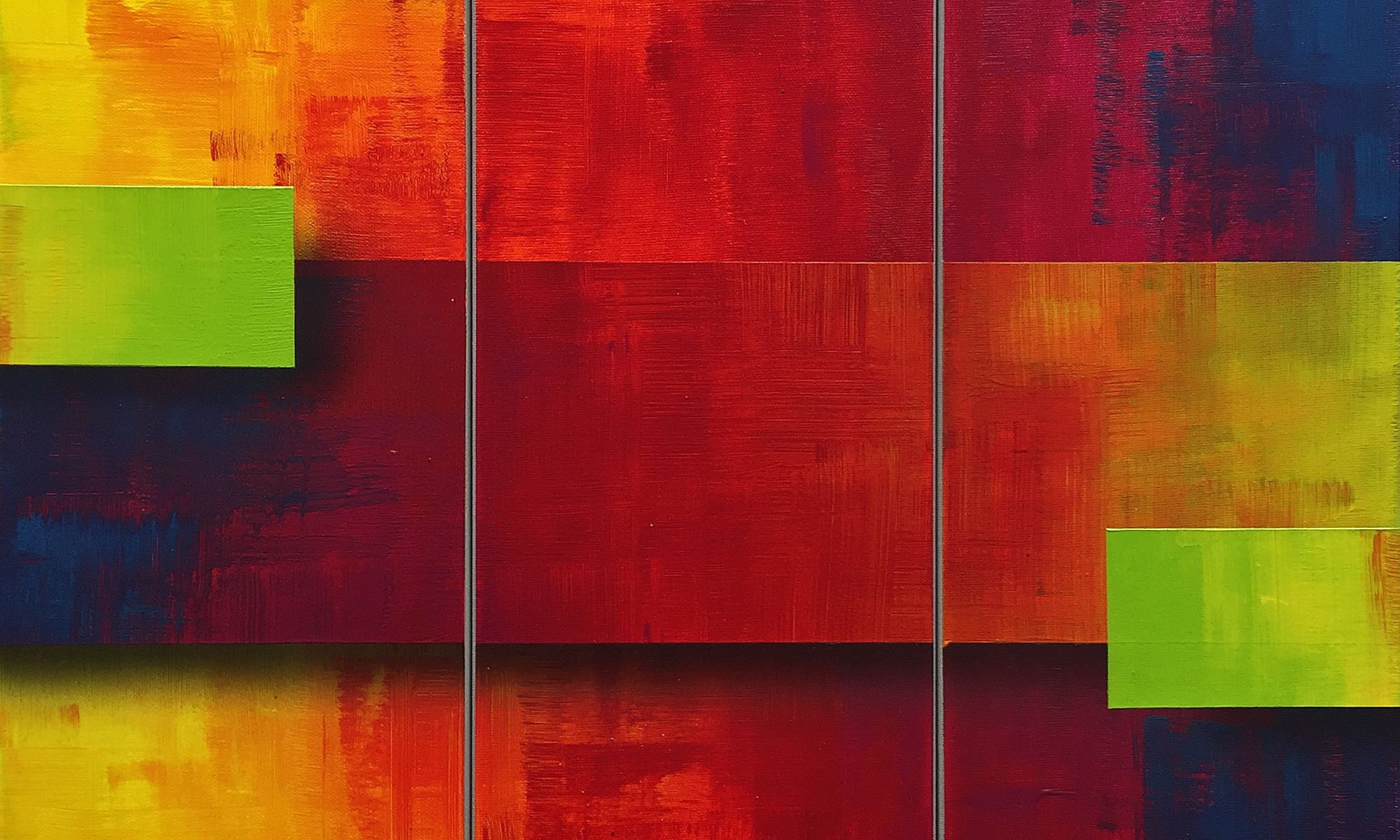 WandbilderXXL Gemälde Broken Rainbow 180 x 60 cm, Abstraktes Gemälde, handgemaltes Unikat