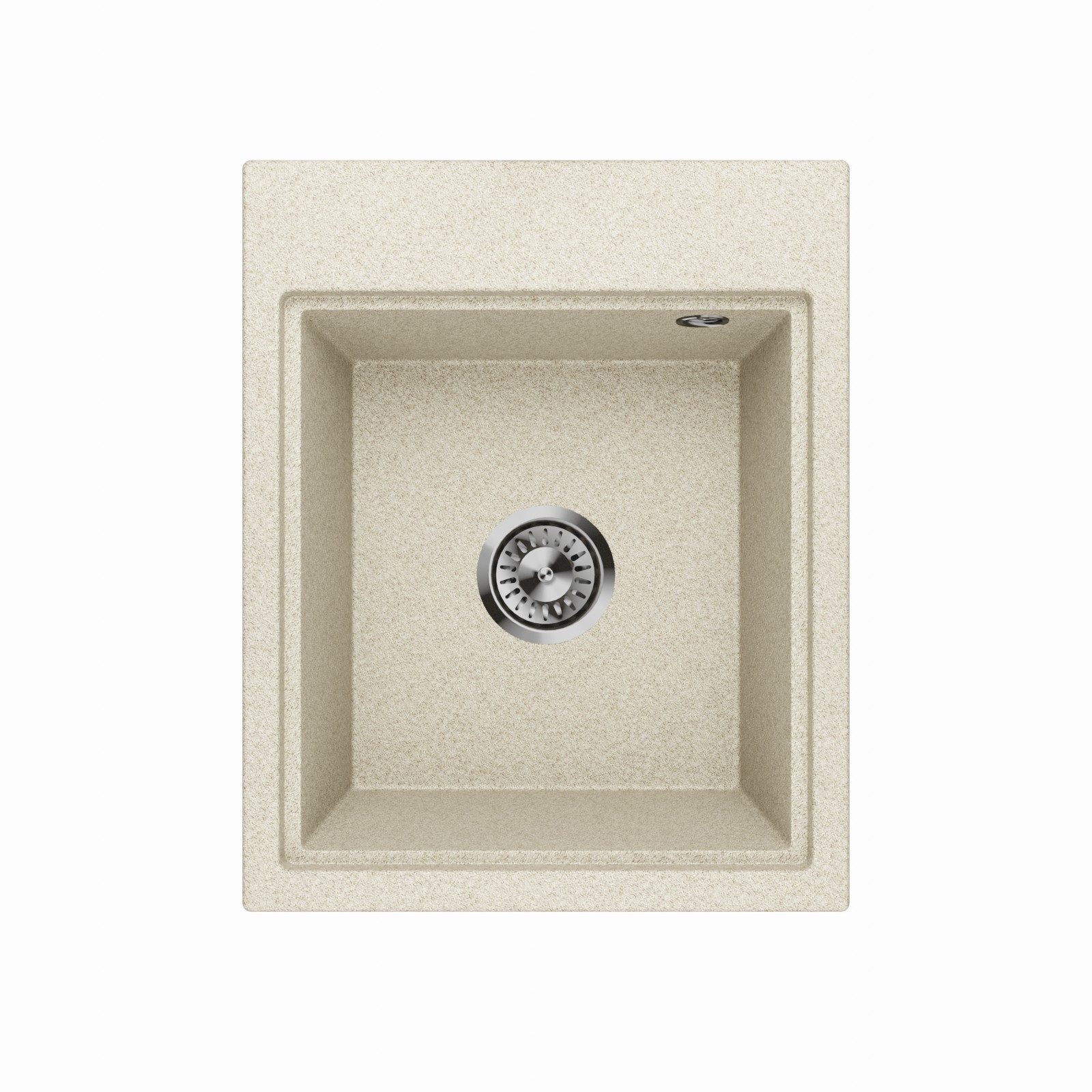 QLS Küchenspüle Comfort 0.0S, Granit-Spülbecken, 40x49,5cm Granitspüle Spülbecken Waschbecken tiefe Kammer