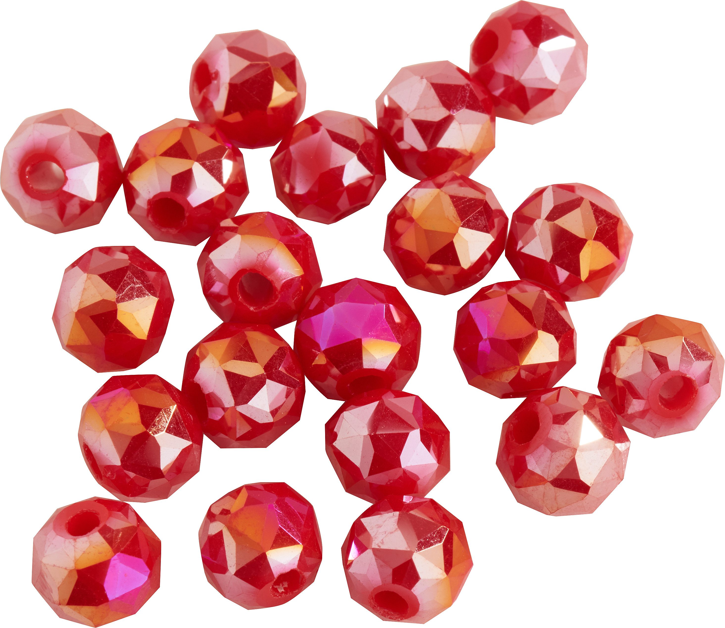 Pracht Bastelperlen Glasschliffperle Rund, (20-tlg), Ø 6 mm, 20 Stück