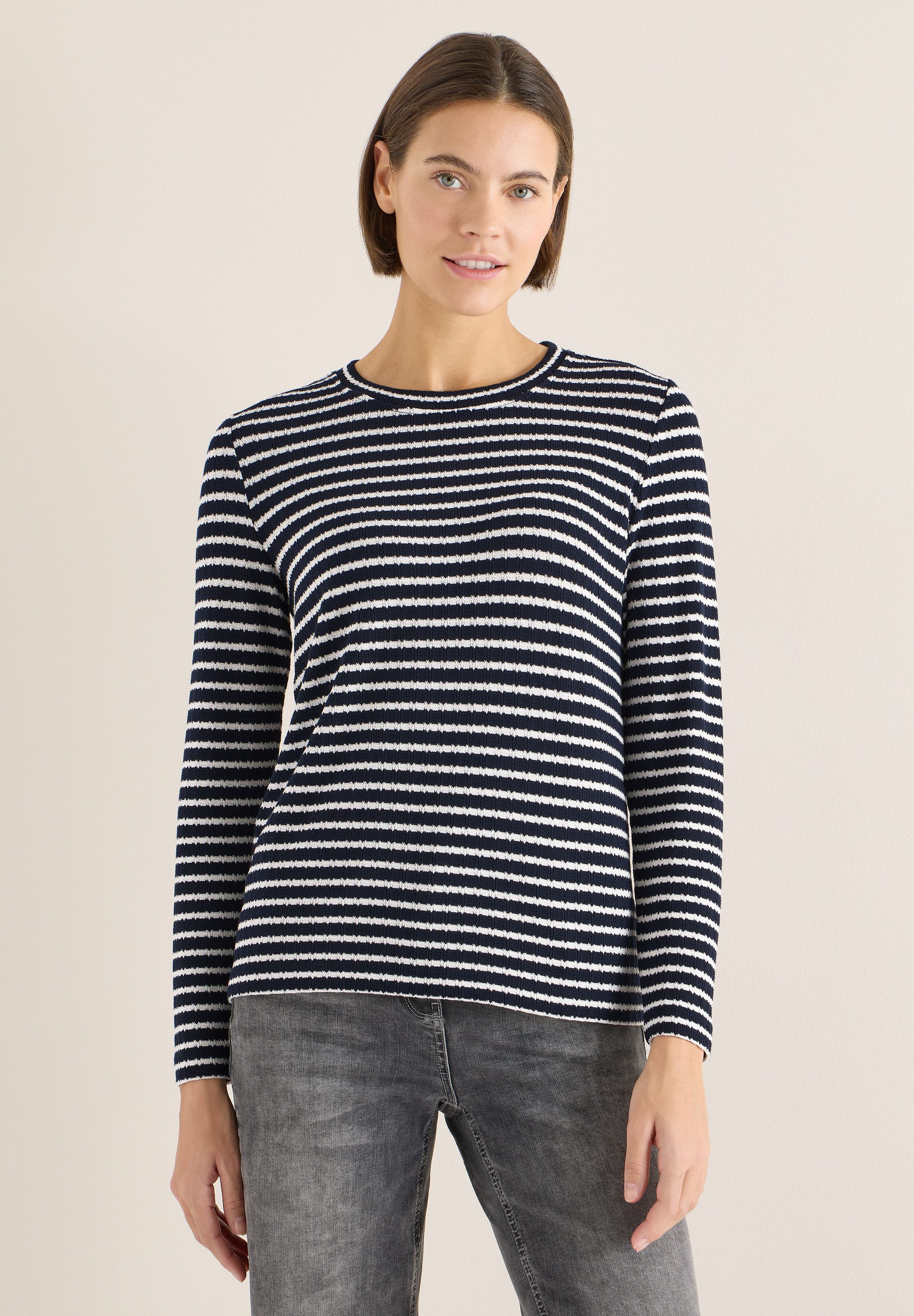 CECIL Langarmshirt im Streifen-Design