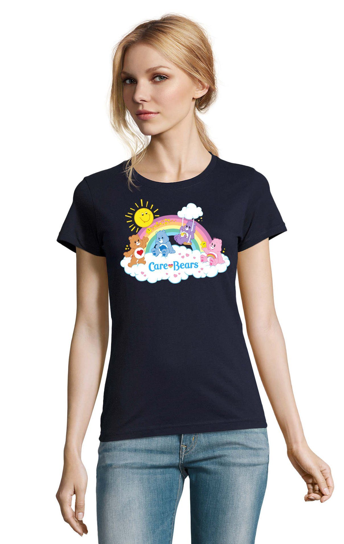 T-Shirt Damen Glücksbärchis Sun Care Bears Hab-Dich-lieb Wolkenland