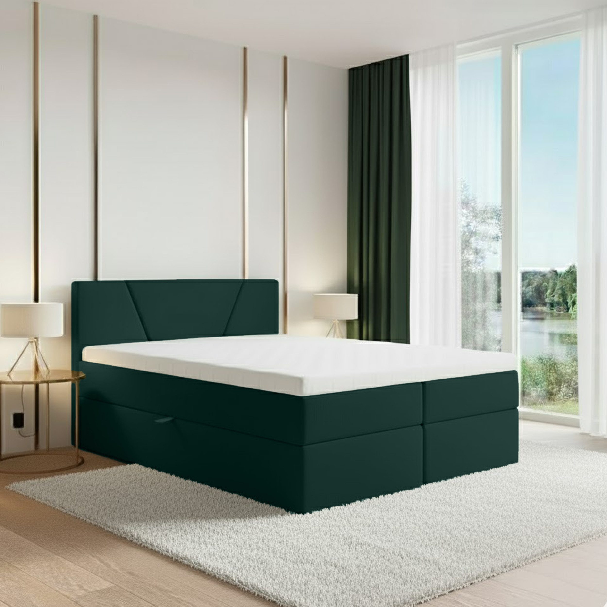 Best for Home Boxspringbett Boxspring bett mit Bonellfederkern&Komfort-Topper und Stauraum (1-teilig, 4-St., 140x200 160x200 180x200 200x200), Handwerksqualität, TOP Preis-Leistungs-Verhältnis