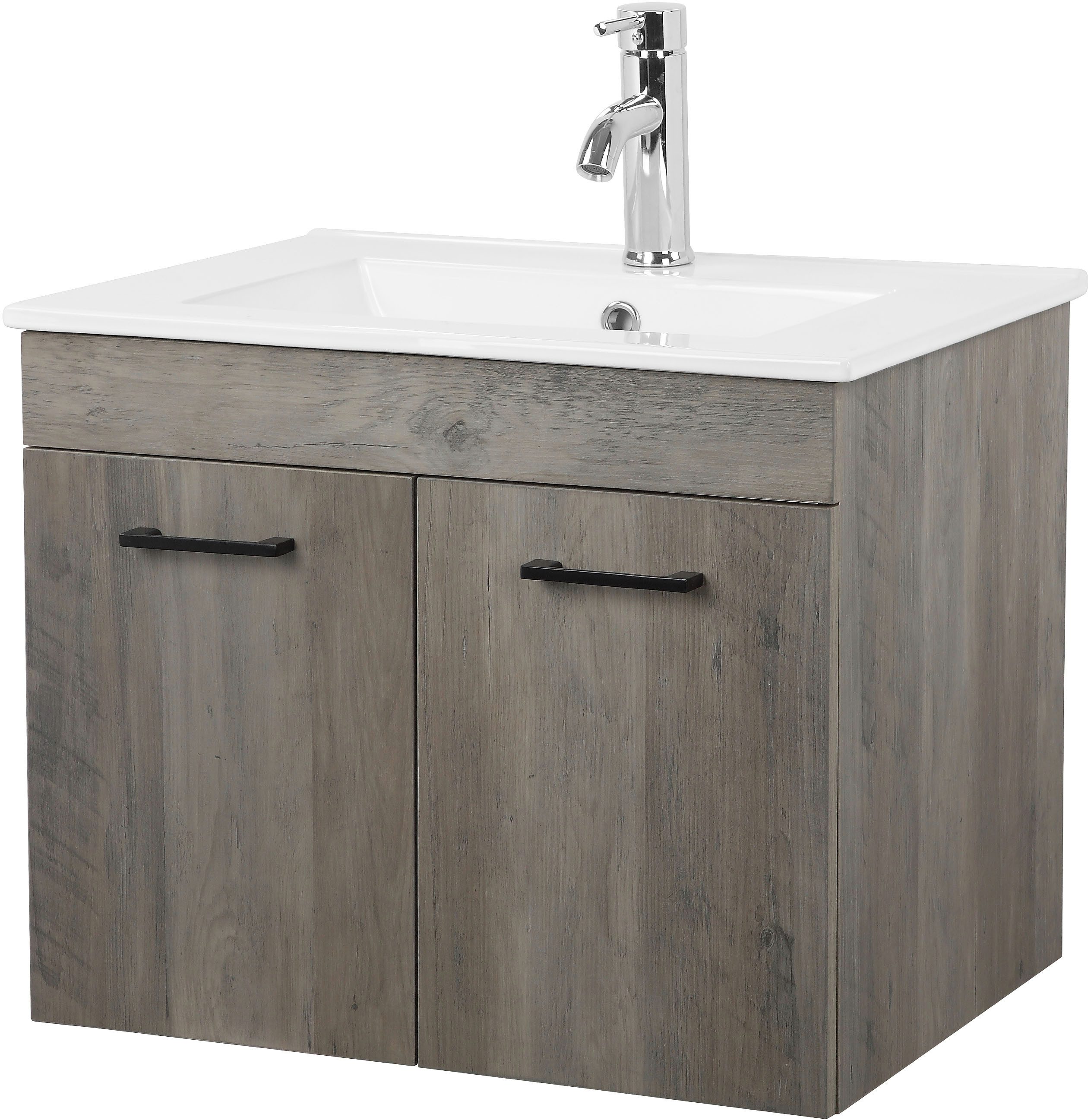 welltime Waschtisch Florenz, Breite 60cm, 2 Tür, 2 Fächer, MDF-Front (Kompl günstig online kaufen