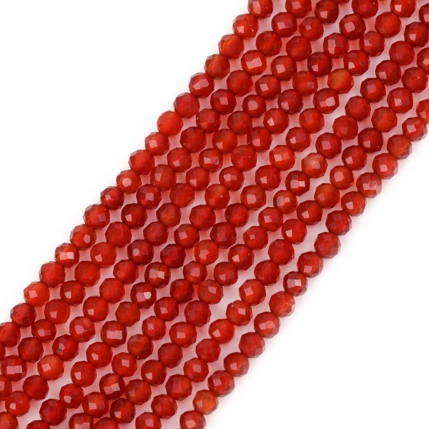 LuxusKollektion Bastelperlen Edelstein Perlen Strang 2mm Achat