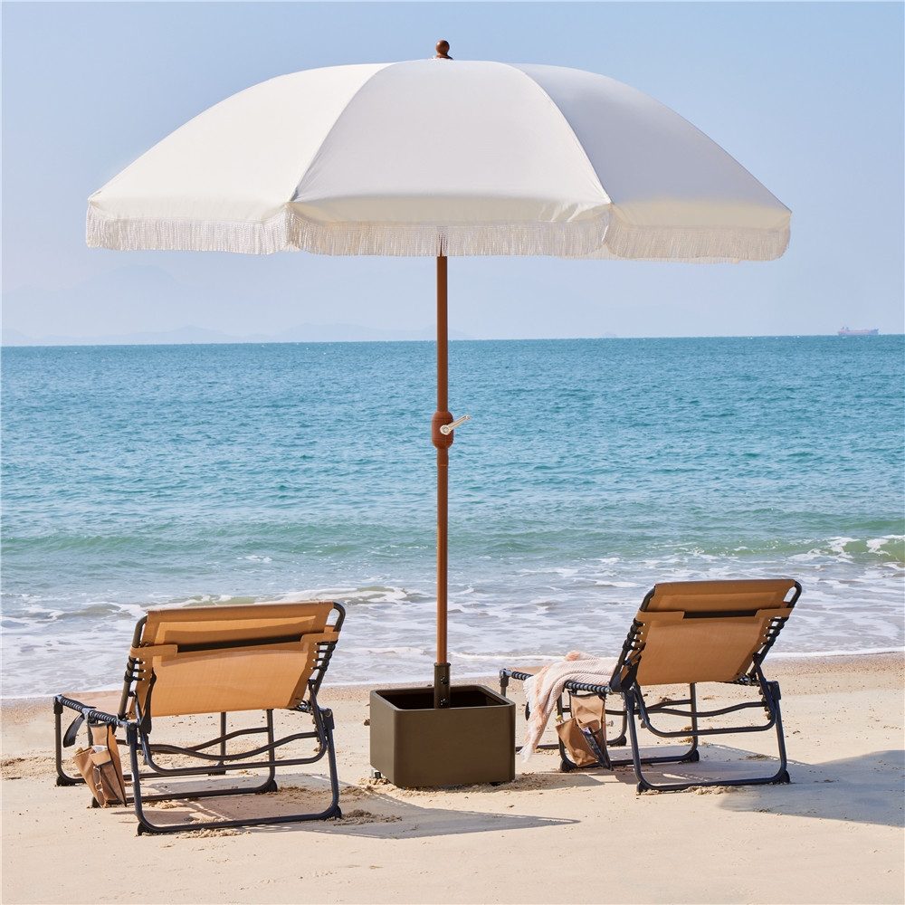 Yaheetech Schirmhalter Sonnenschirmständer auf Rollen Befüllbar/Bepflanzbar