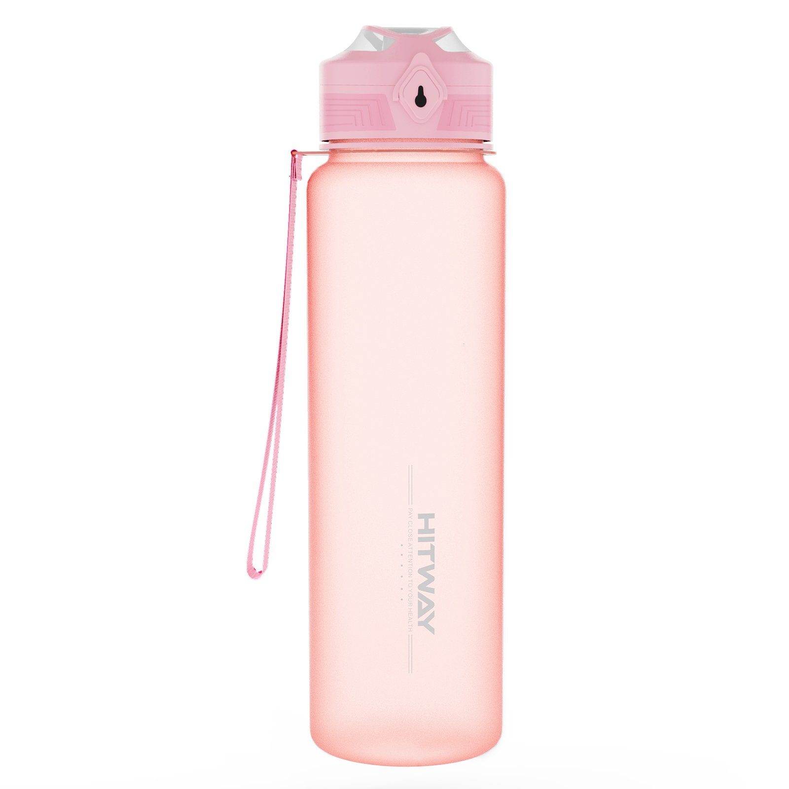 HITWAY Trinkflasche HITWAY Trinkflasche 1l rosa Wasserflasche - Auslaufsicher BPA-Frei 