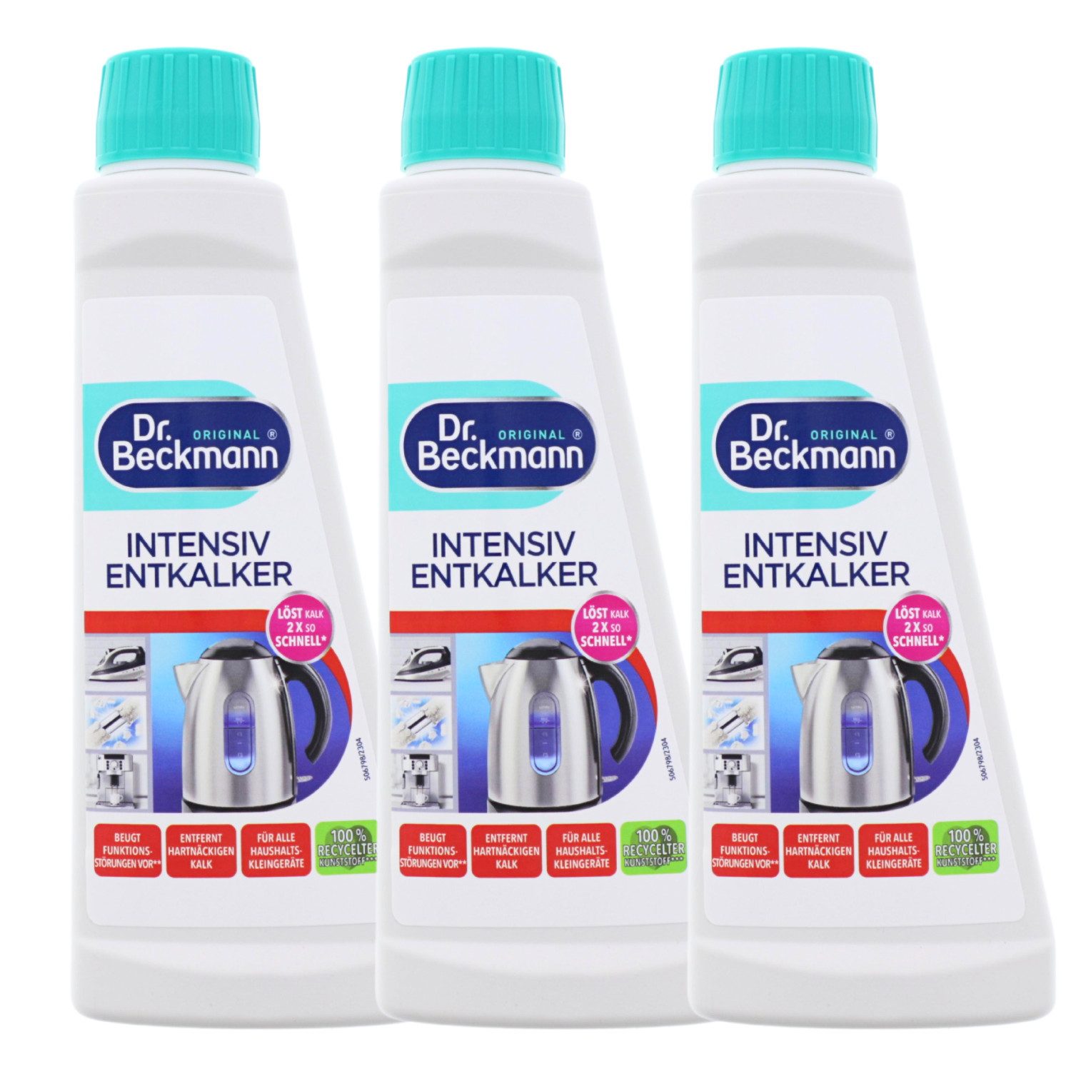 Dr. Beckmann 3x Dr. Beckmann Intensiv Entkalker für Haushaltskleingeräte je 250ml Flüssigentkalker