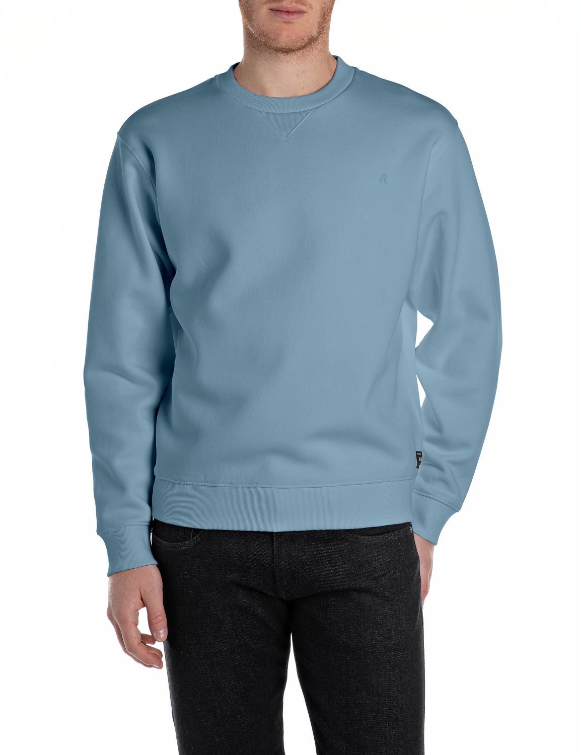 Replay Sweatshirt mit V-Einsatz am Halsausschnitt günstig online kaufen