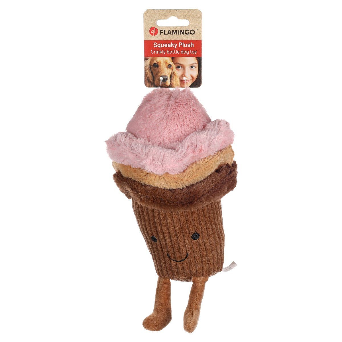 Flamingo Tierkuscheltier Hundespielzeug Leka Eiscreme braun günstig online kaufen
