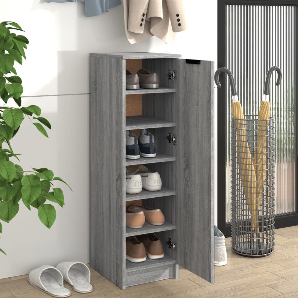vidaXL Schuhschrank NA Schuhschrank Grau Sonoma 30x35x100 cm Spanplatte
