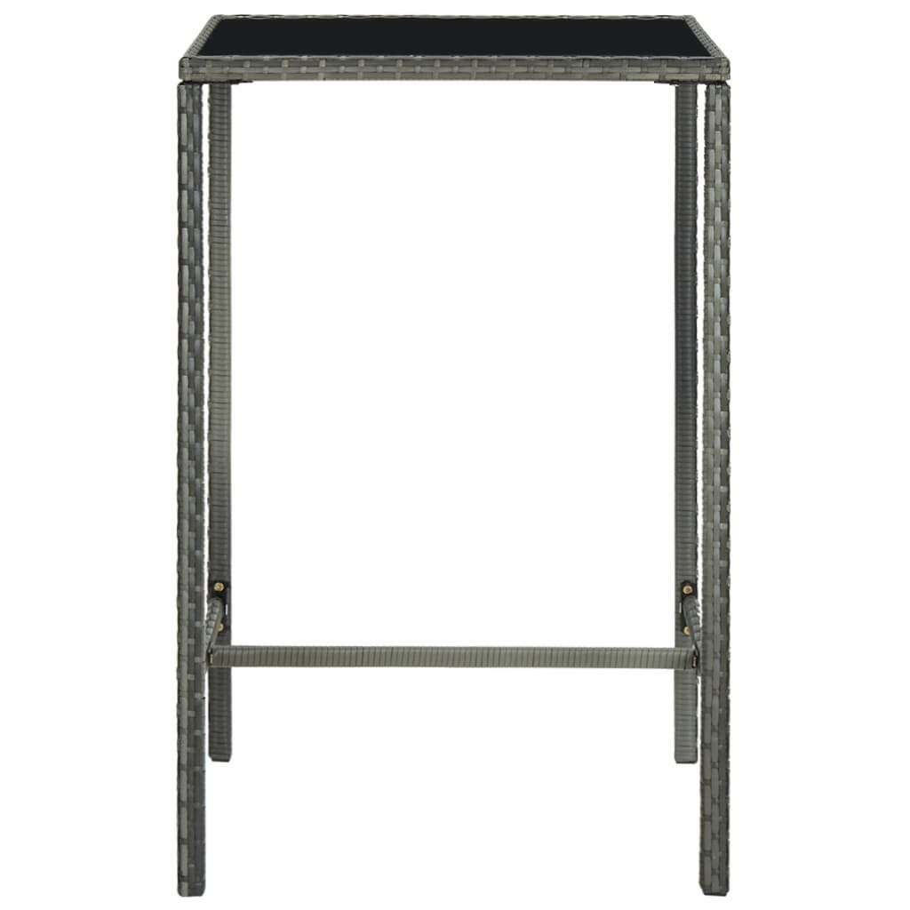 vidaXL Gartentisch Garten-Bartisch Grau 70x70x110 cm günstig online kaufen